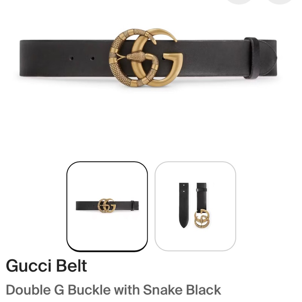 GG Marmont Black Wide Leather Belt